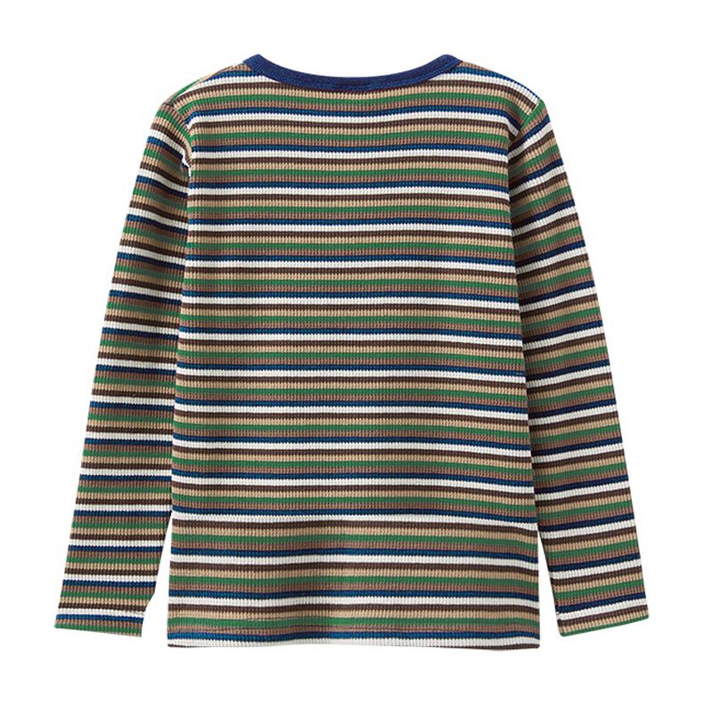 Milky Waffle Stripe Henley 00-1Y image number 1