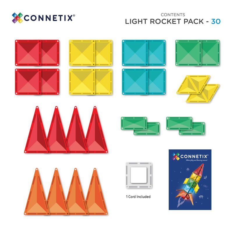 Connetix Tiles Light Rocket Pack 30 Pc image number 2
