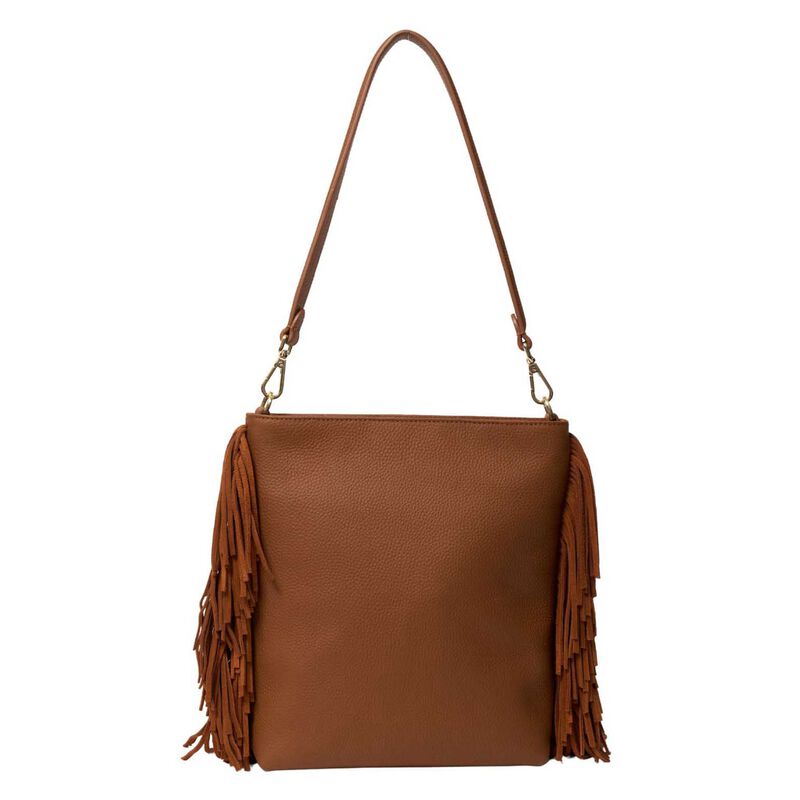 SABEN Claudette Shoulder Bag Suede + Fringe image number 3