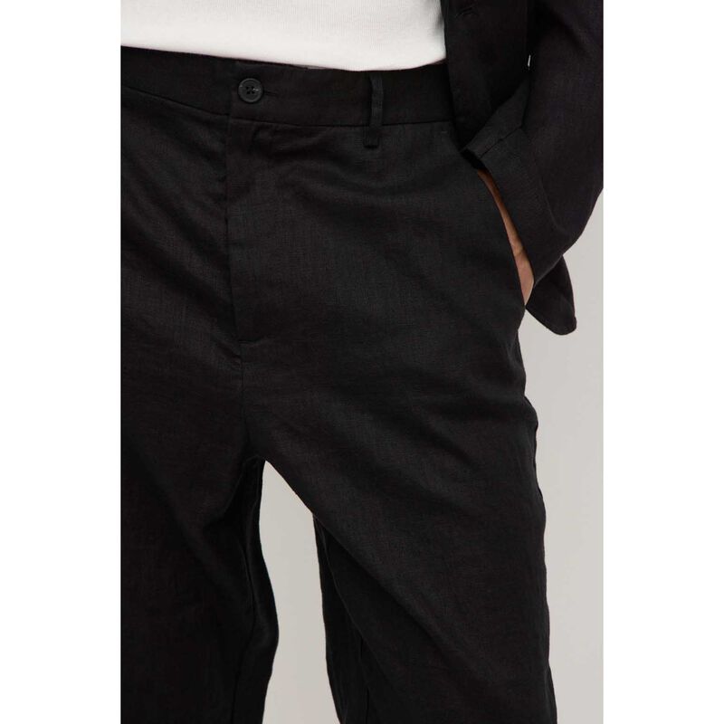 Assembly Label Fraser Linen Pant Black image number 2