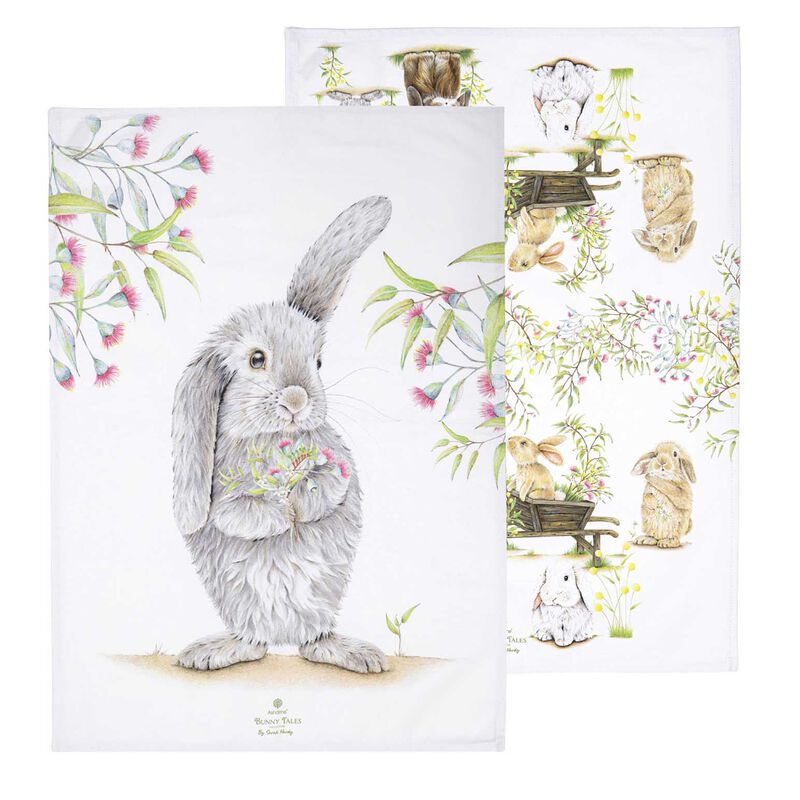 Ashdene Bunny Tales 2Pk Kitchen Towel image number 1
