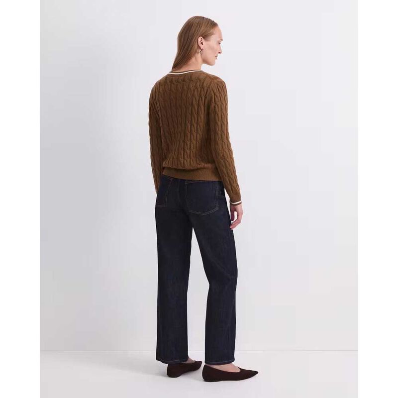 Sportscraft Merino Cable V-Neck Sweater image number 5