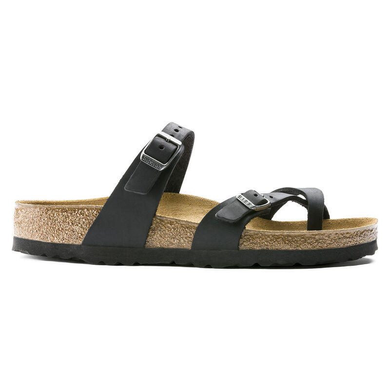 Birkenstock Mayari Oiled Leather Black Regular Width Sandal image number 2