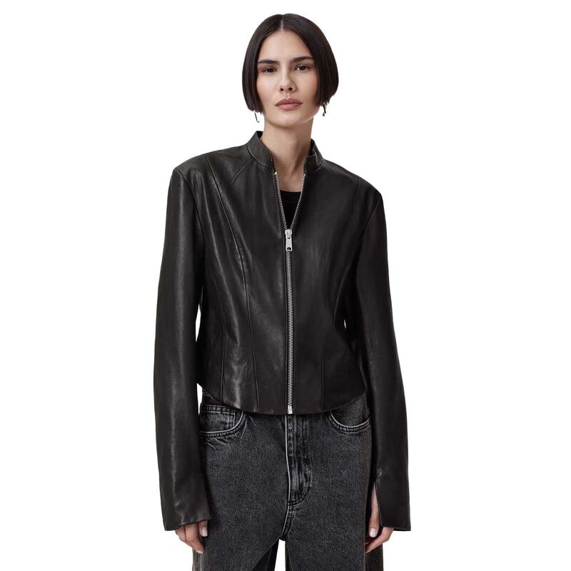 AllSaints Sadler Slim Fit Leather Jacket image number 0