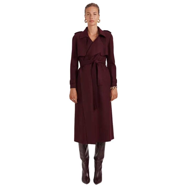 SABA Karla Wool Longline Trench image number 0