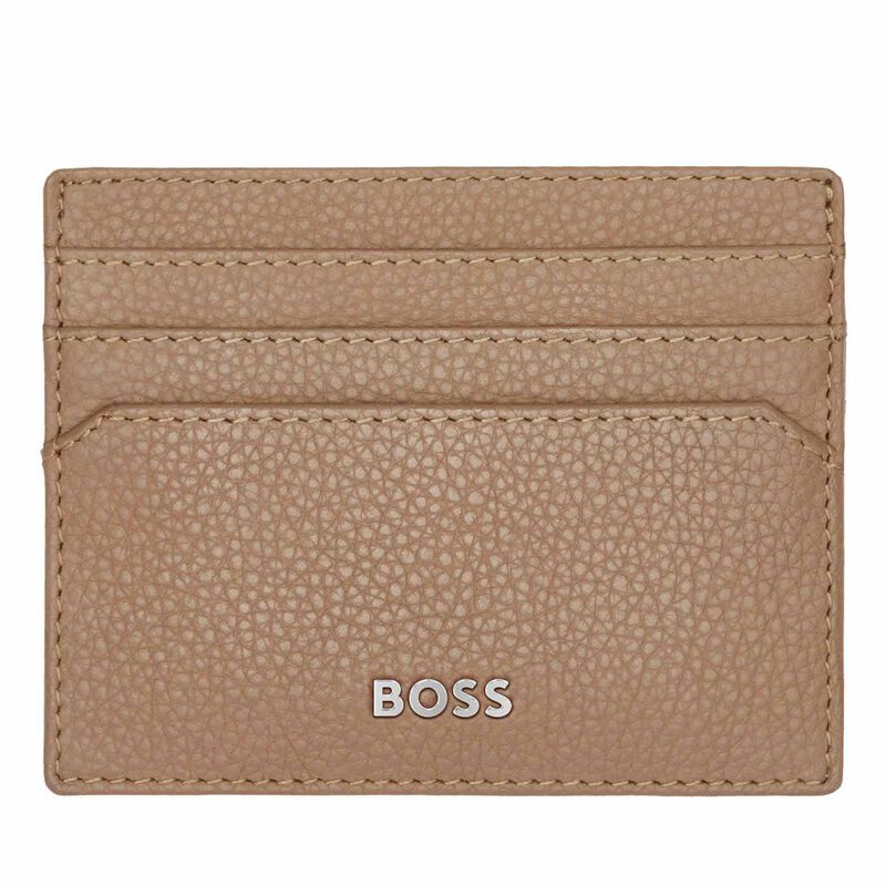 Hugo Boss Card Holder Classic Grained Camel image number 0