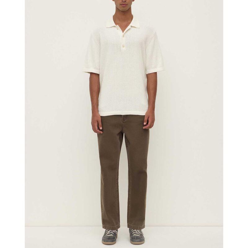 Assembly Label Martin Knit Polo Cream image number 3