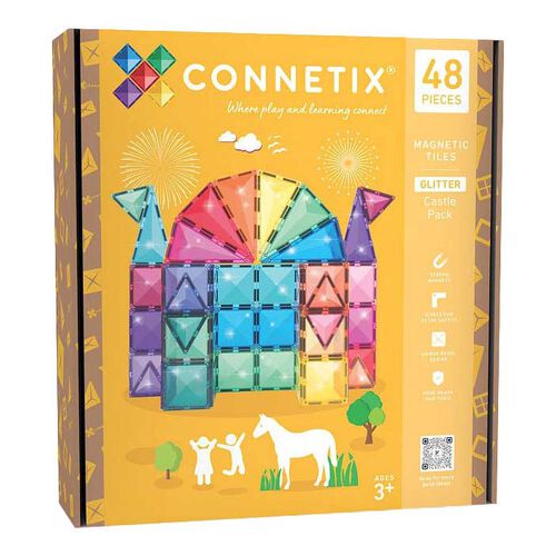Connetix Tiles Glitter Castle Pack 48 Pieces