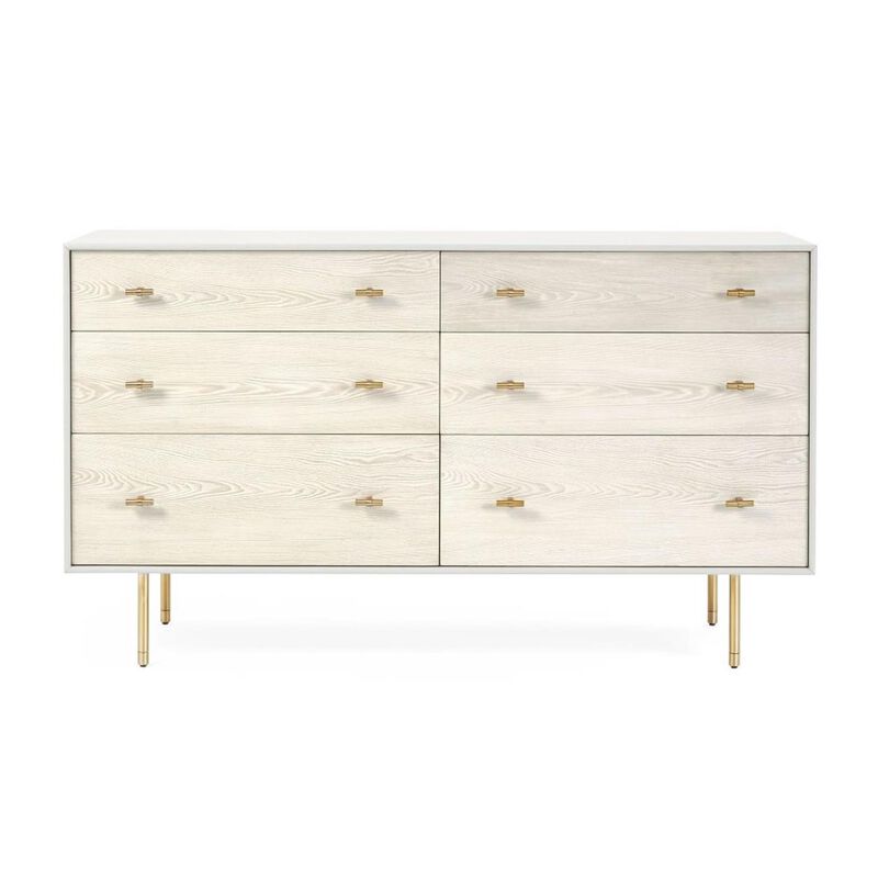 West Elm Modernist Wood And Lacquer 6-Drawer Dresser image number 0