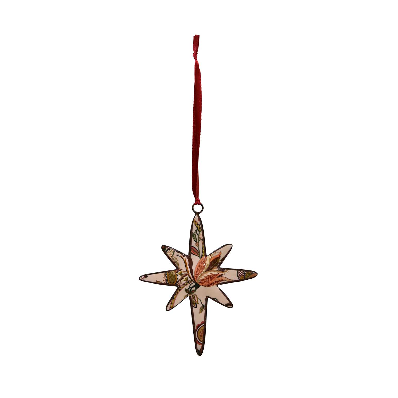 Maytime Floral Hanging Tree & Star - Burgundy