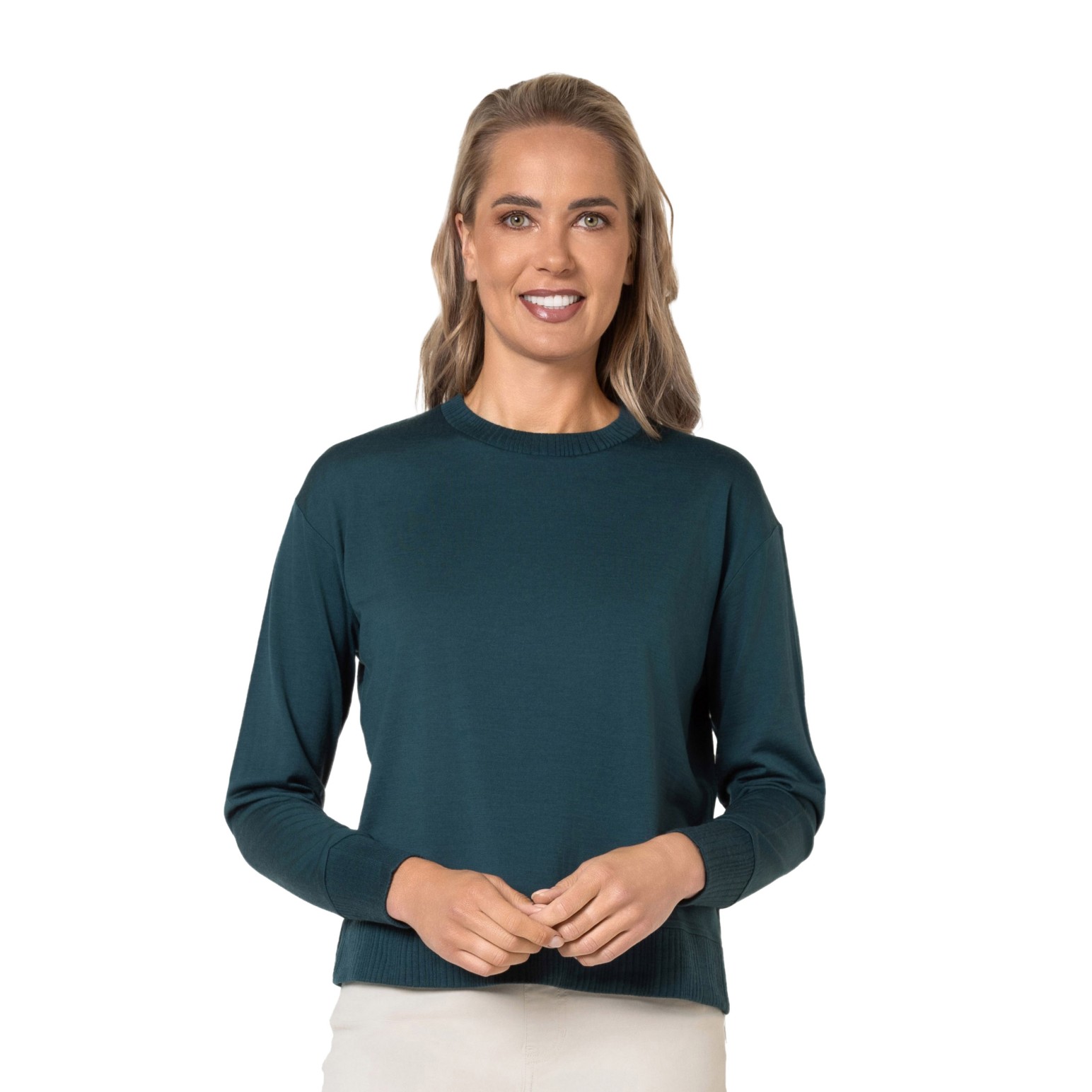 B Merino Rib Trim Jumper