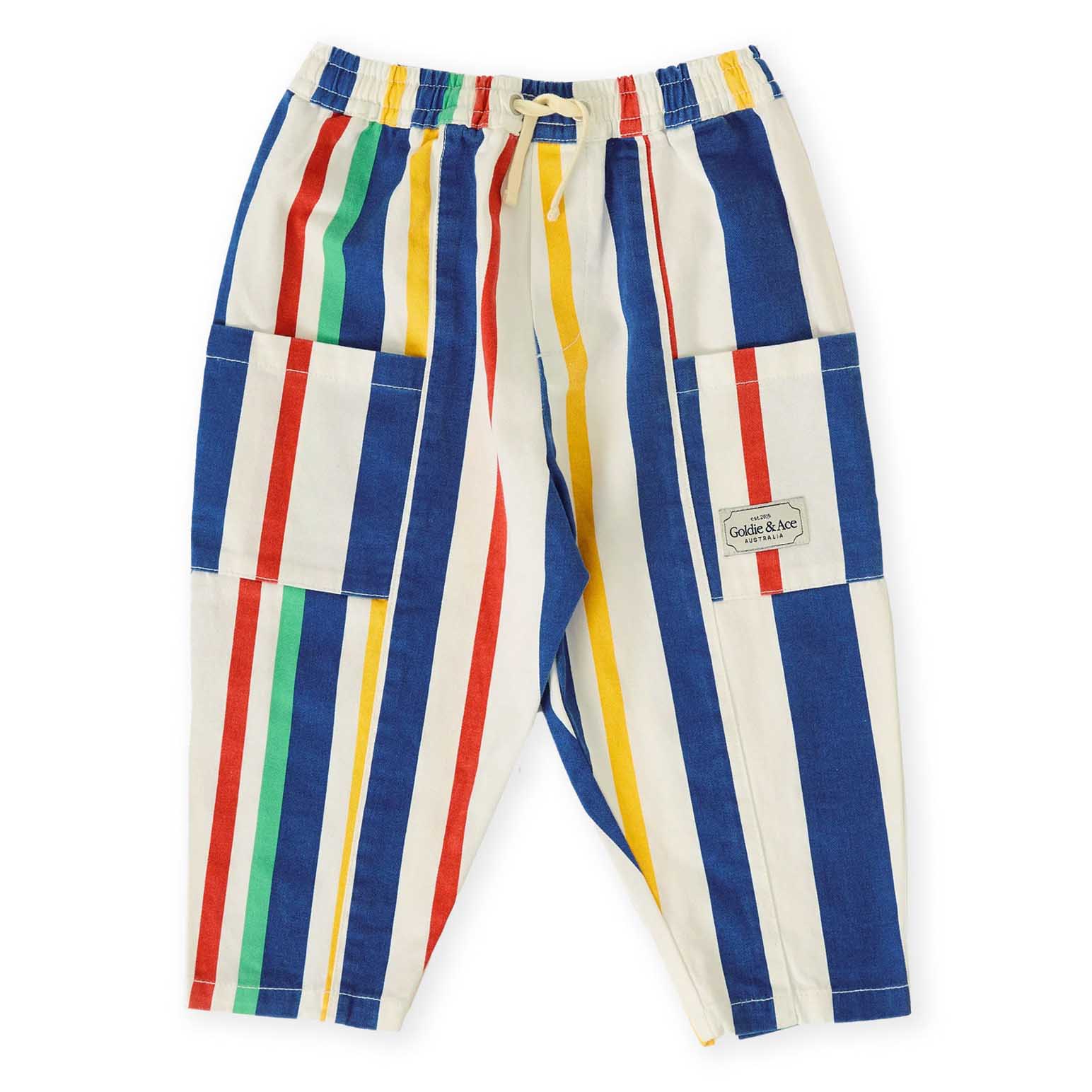 Goldie + Ace 90's Bold Stripe Kit Denim Pocket Pant 6M-2Y