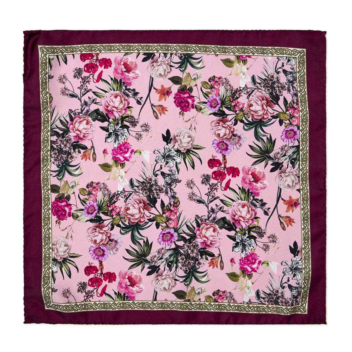 Cambridge Peonies Pocket Square