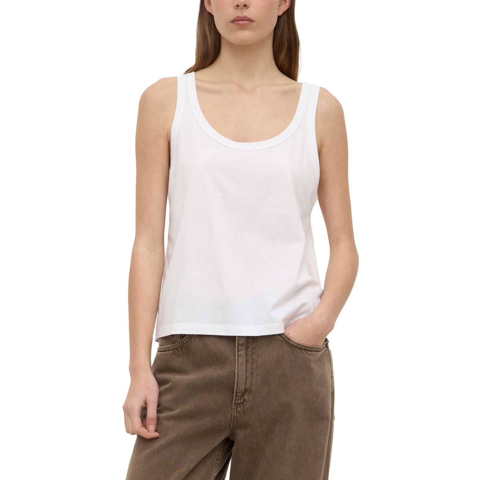 Assembly Label Adria Jersey Tank White