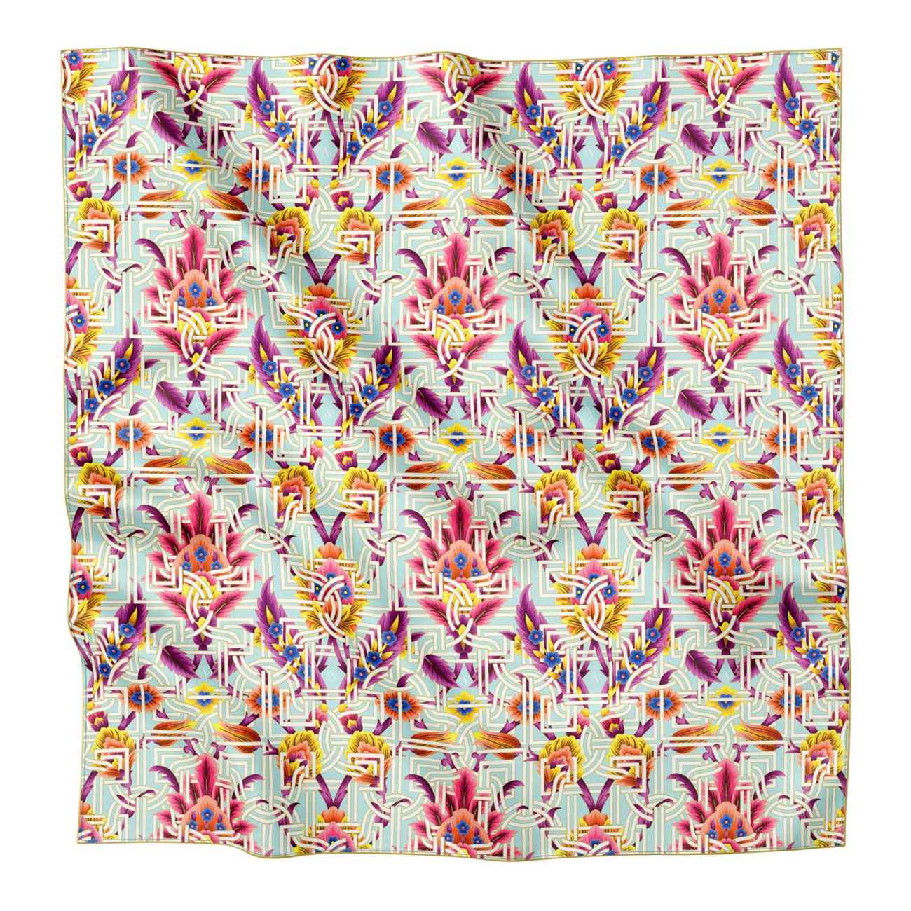 Artifact Pomona Mosaic Square Silk Scarf