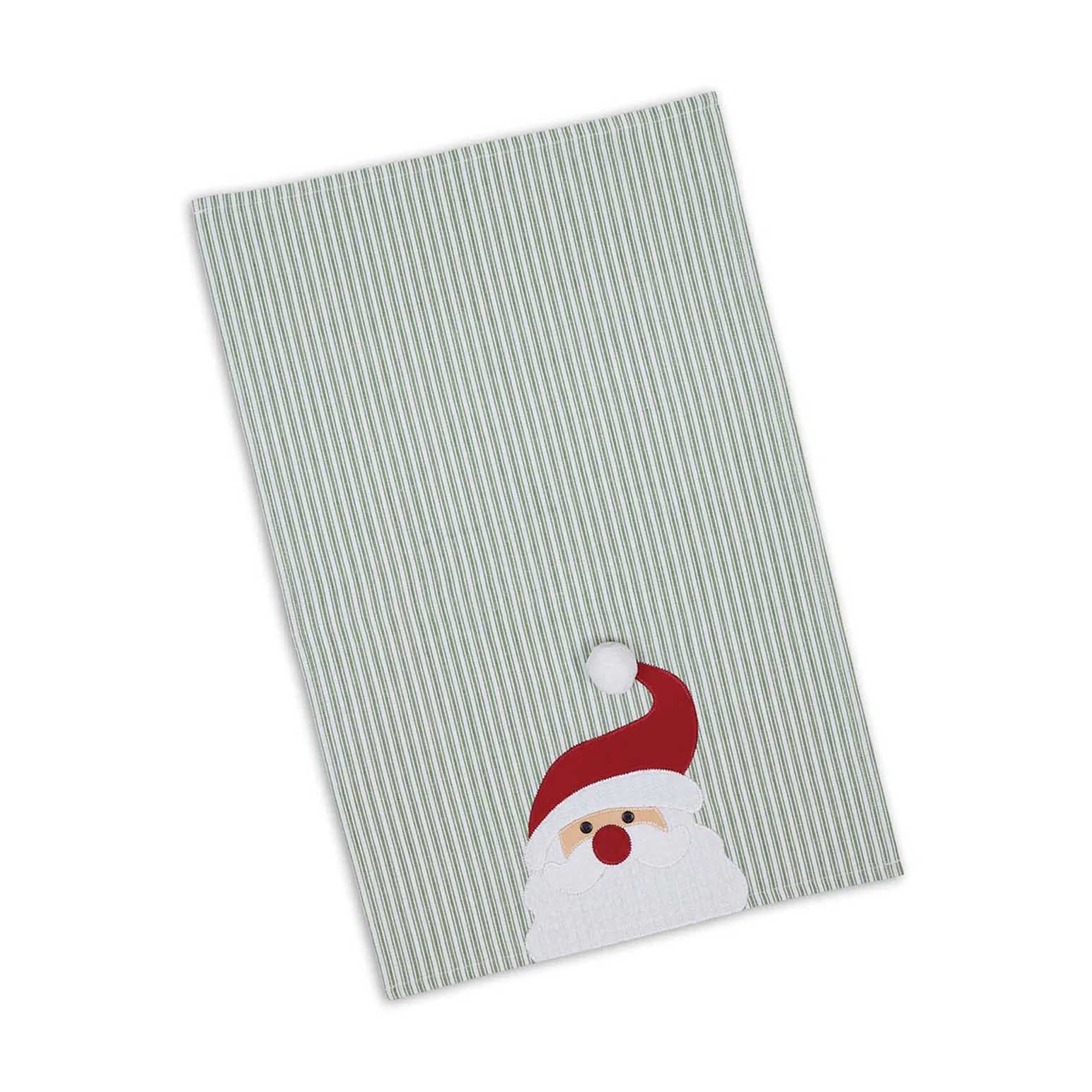 DII Santa Embellished Dishtowel
