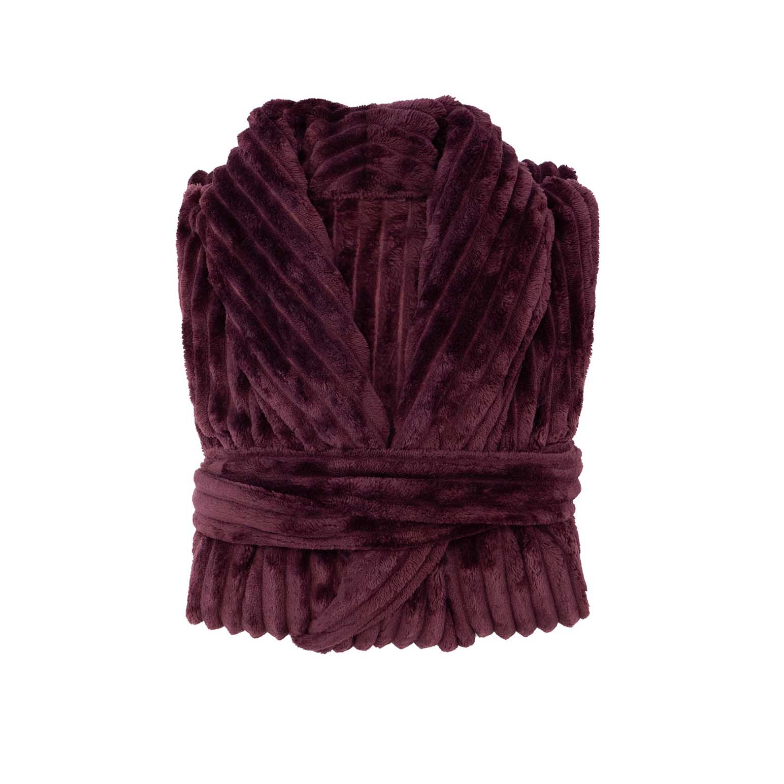 Bambury Channel Fleece Robe Plum