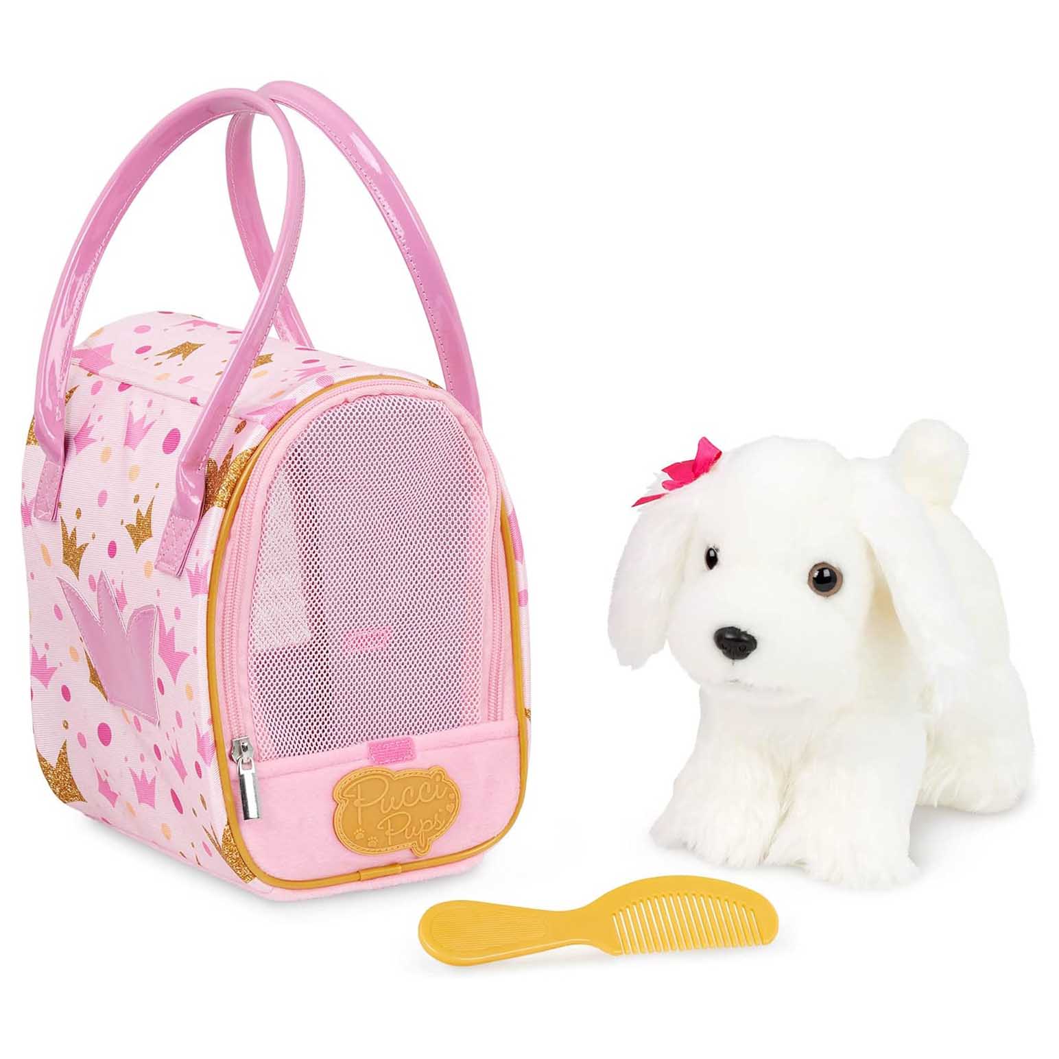 Pucci Pups Cocker Spaniel & Pink Crown Glam Bag