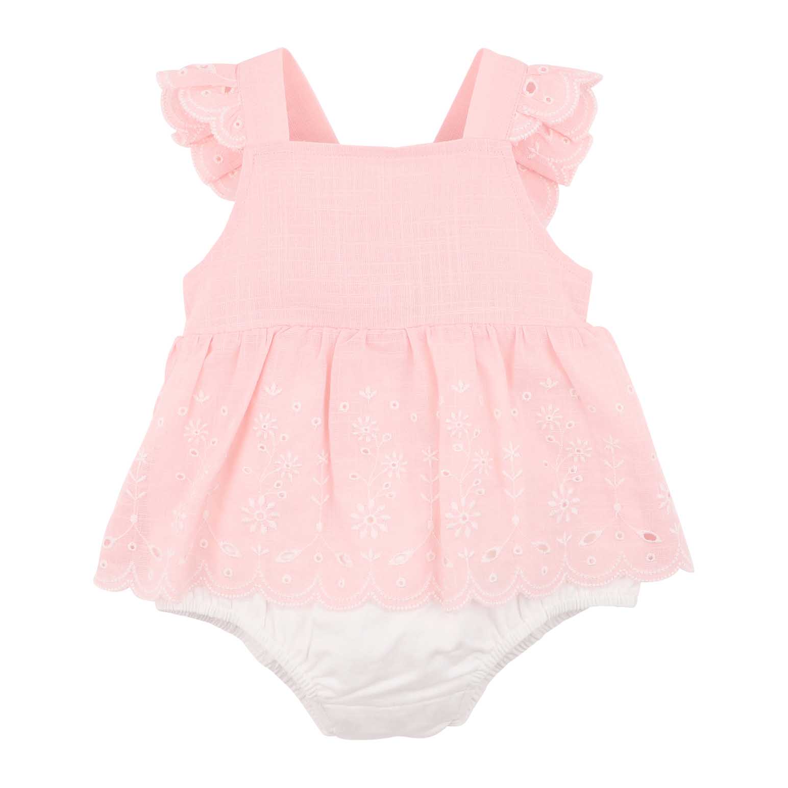 B&eacute;b&eacute; Che LSea Broderie Overlay Bodysuit