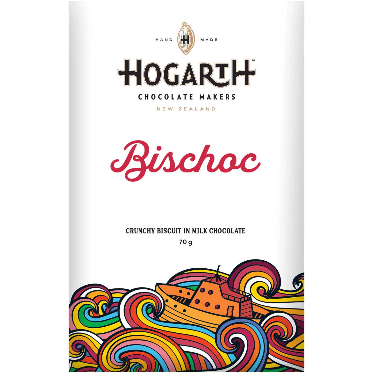 Hogarth Bischoc Biscoff Flavoured Milk Chocolate Bar 70g