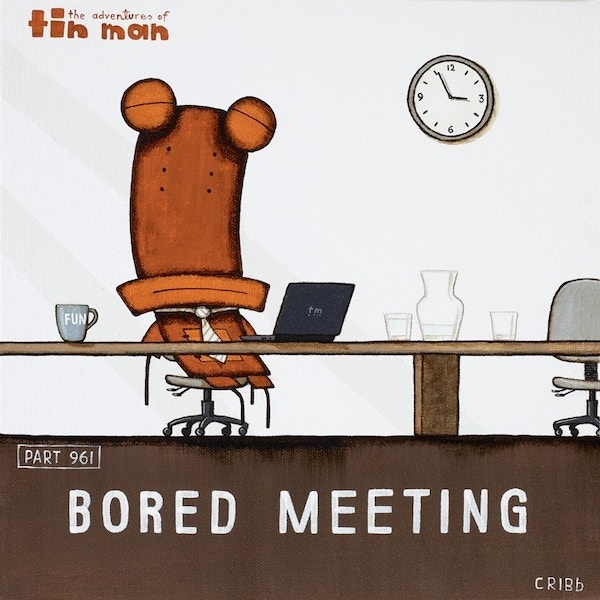 Tin Man Bored Meeting Box Frame 15.5 X 15.5cms. Black