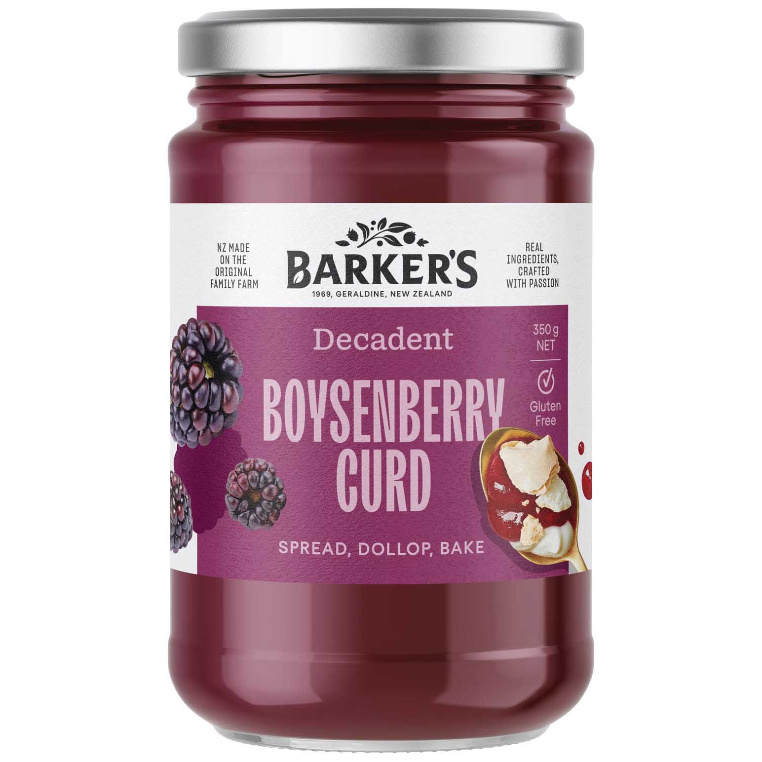 Barker's Boysenberry Curd 350g