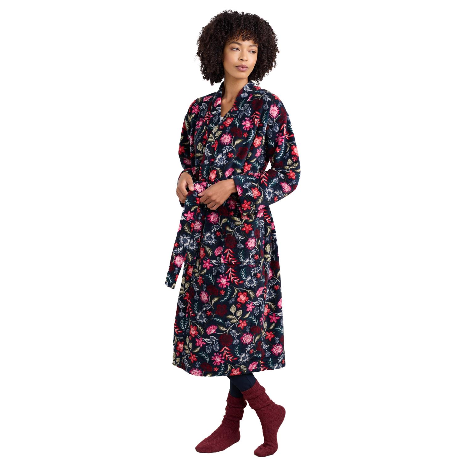 Seasalt Cornwall Hushing Gown Woodblock Bloom Dahlia