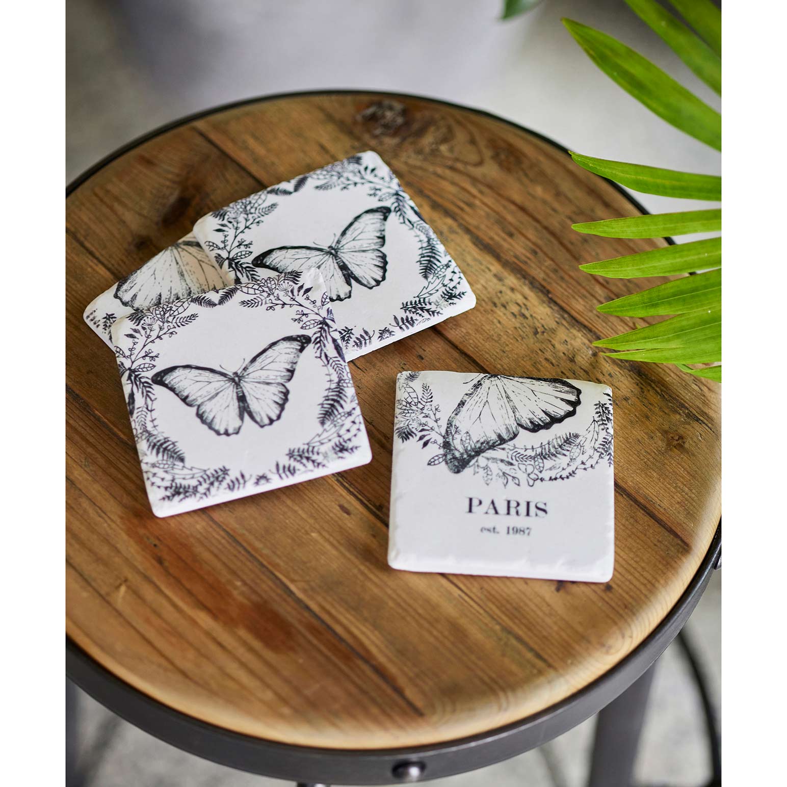French Country Butterfly Coasters (4PC)