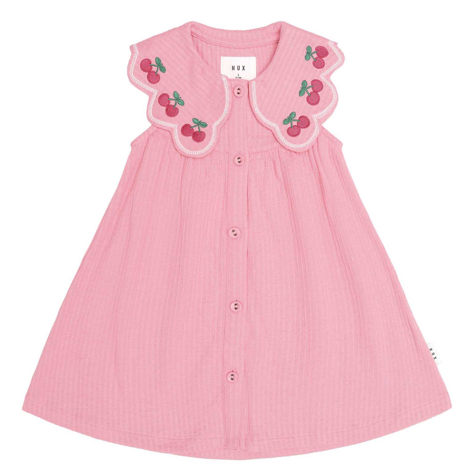 Huxbaby Cherry Emb Collar Dress 6M-2Y