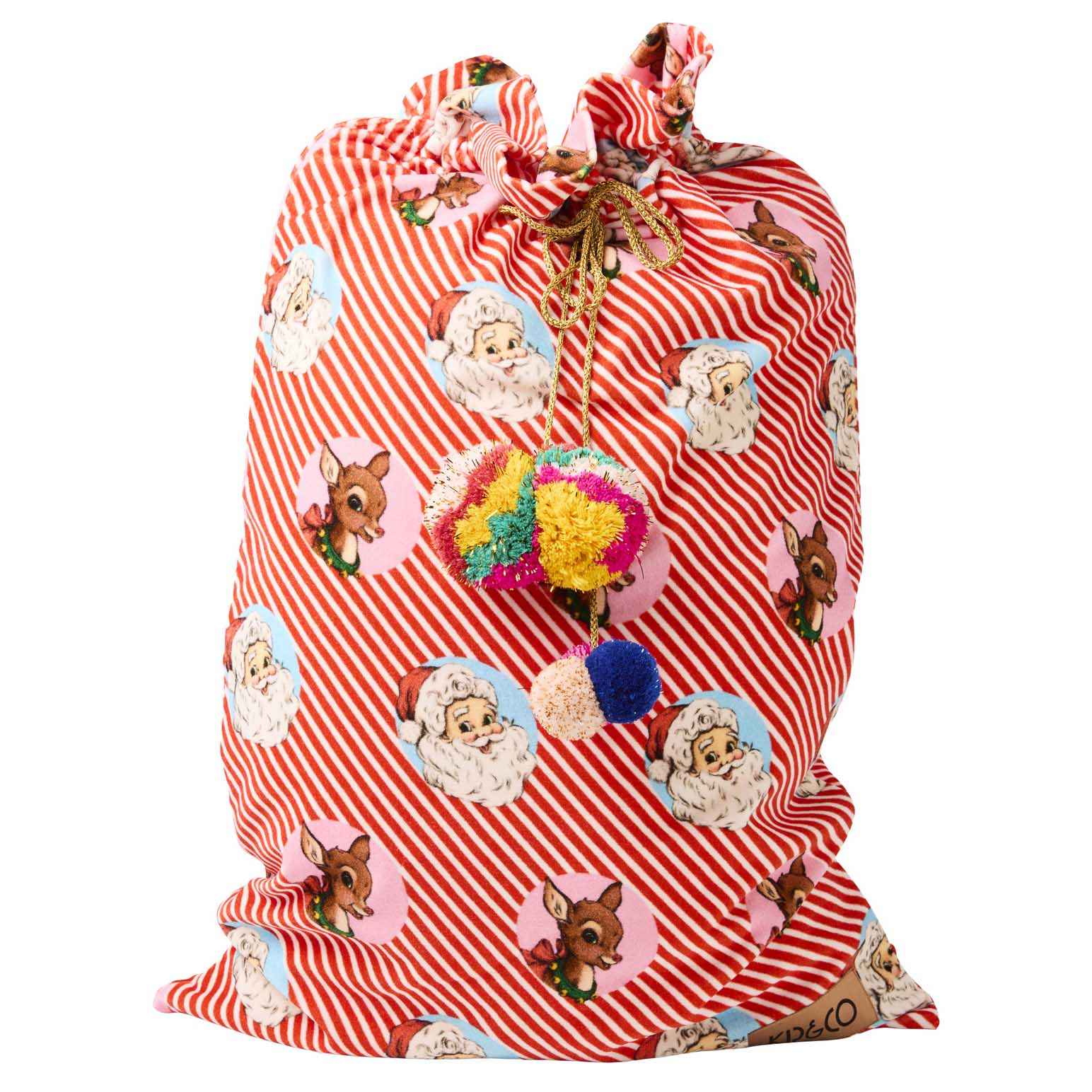 Kip&Co I Love Christmas Spot Velvet Santa Sack