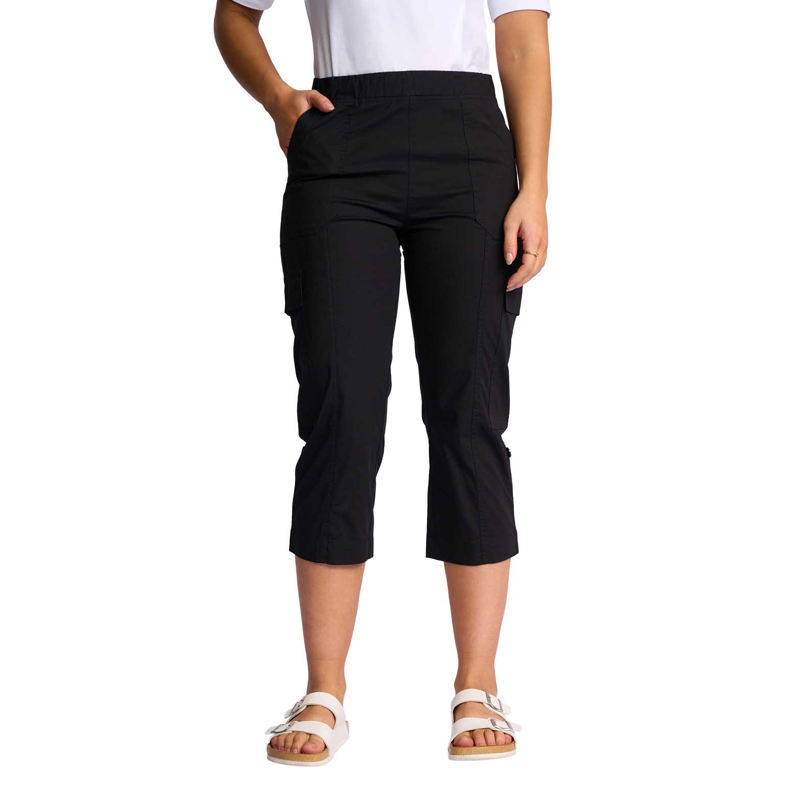 Vassalli 3/4 Poplin Pull On Cargo Pant