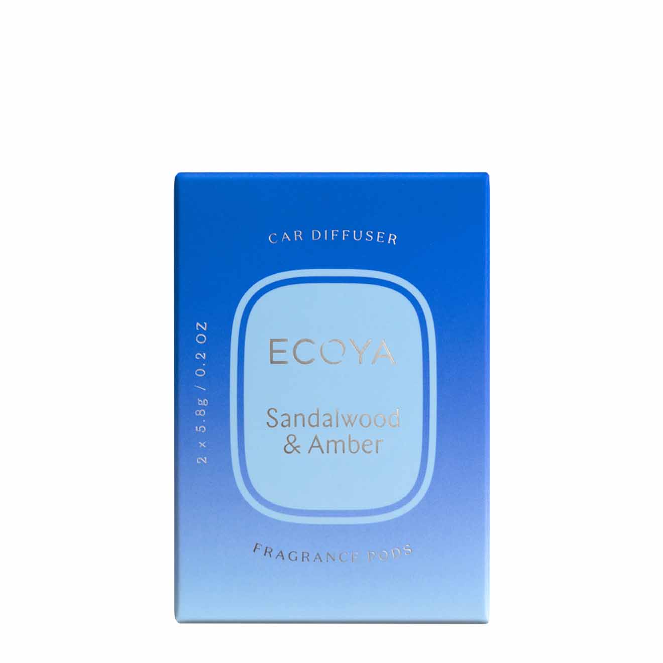 ECOYA Sandalwood & Amber Car Diffuser Fragrance Pods