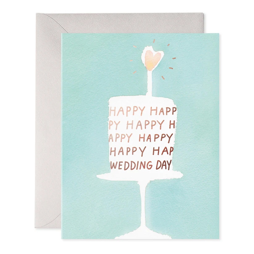 E Frances Wedding Cake Foil Card