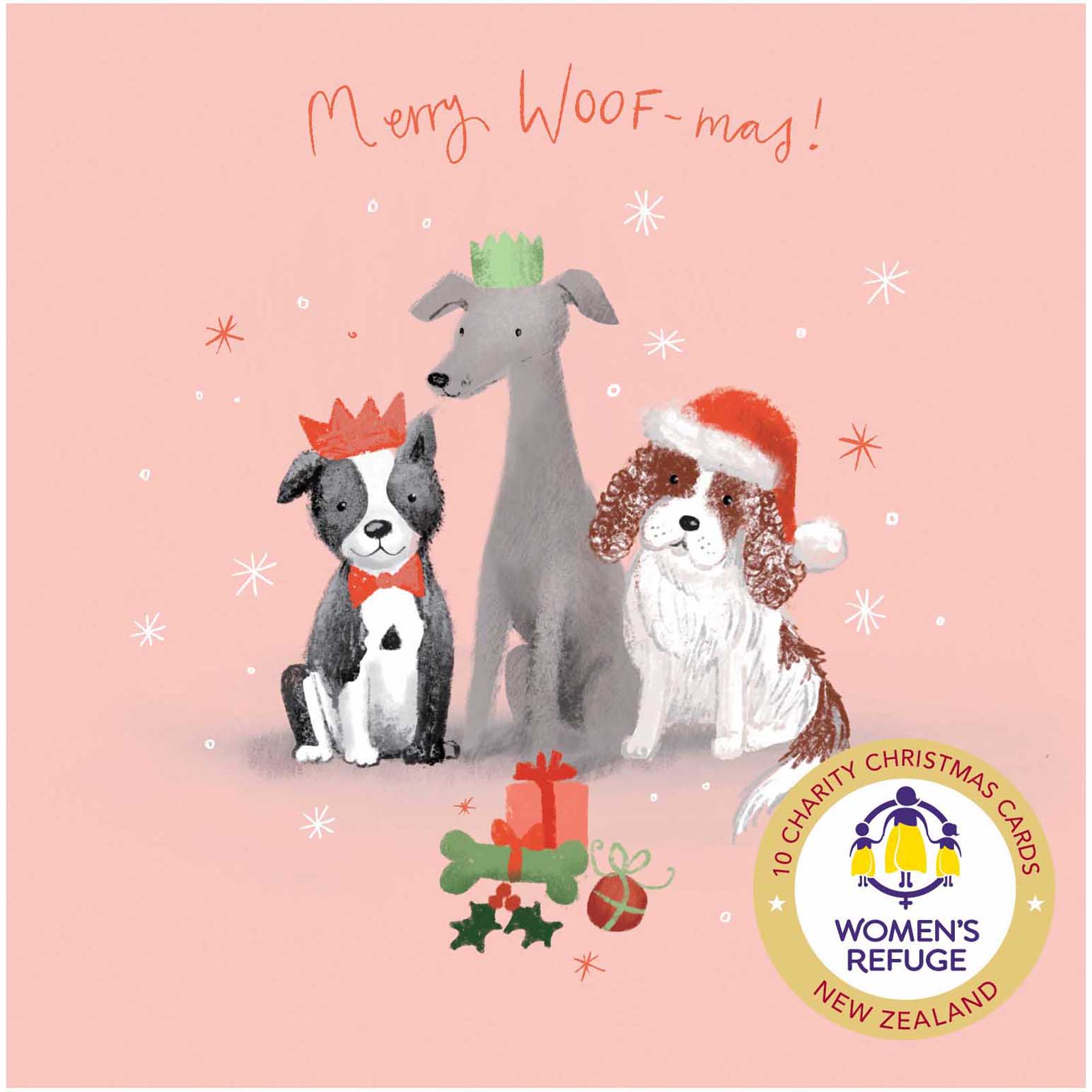 Women's Refuge Dog Presents Christmas Card Wallet