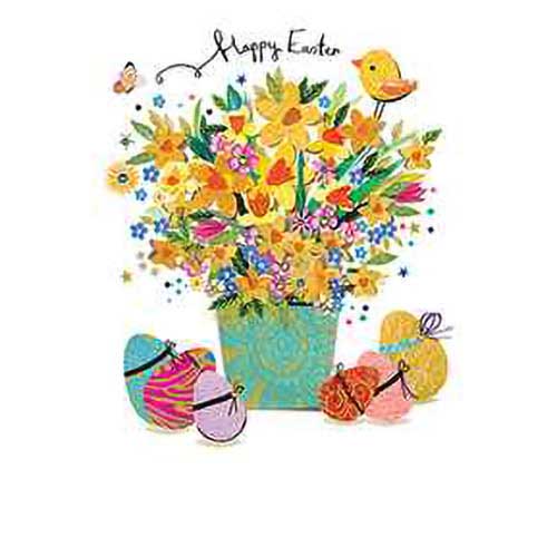 Image Gallery Easter Artisan Daffodil Vase Card