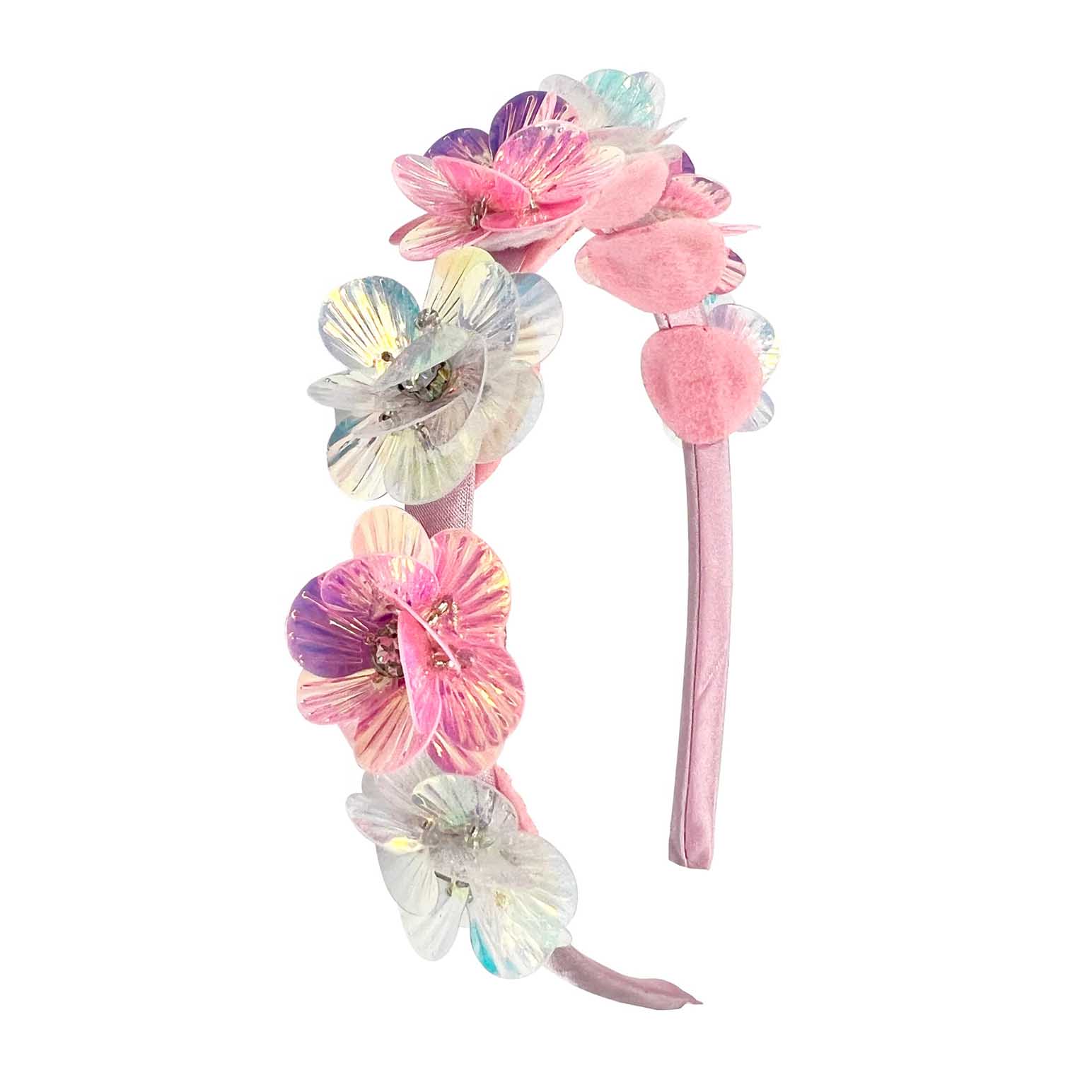 Pink Poppy Mermaid Flower Headband