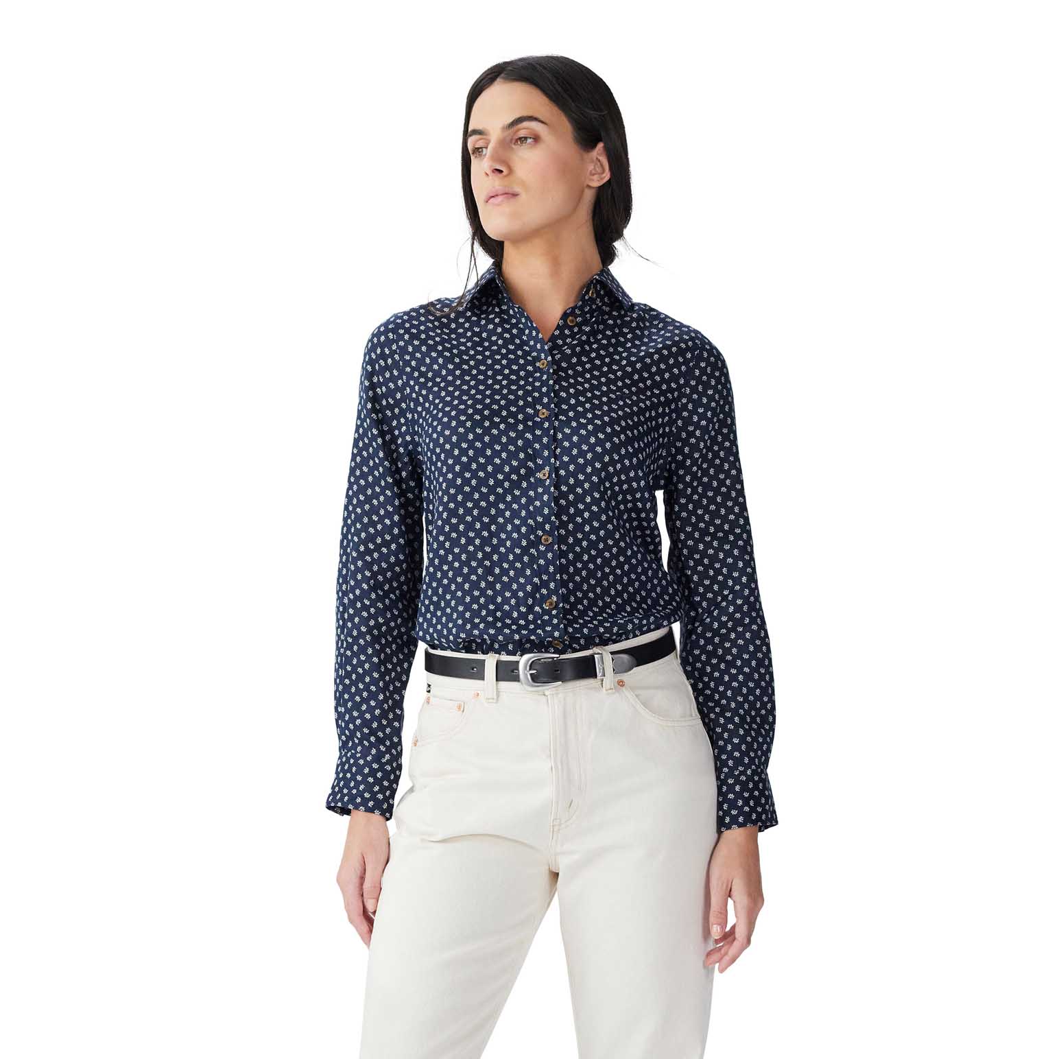 R.M. Williams Olney Print Linen Shirt