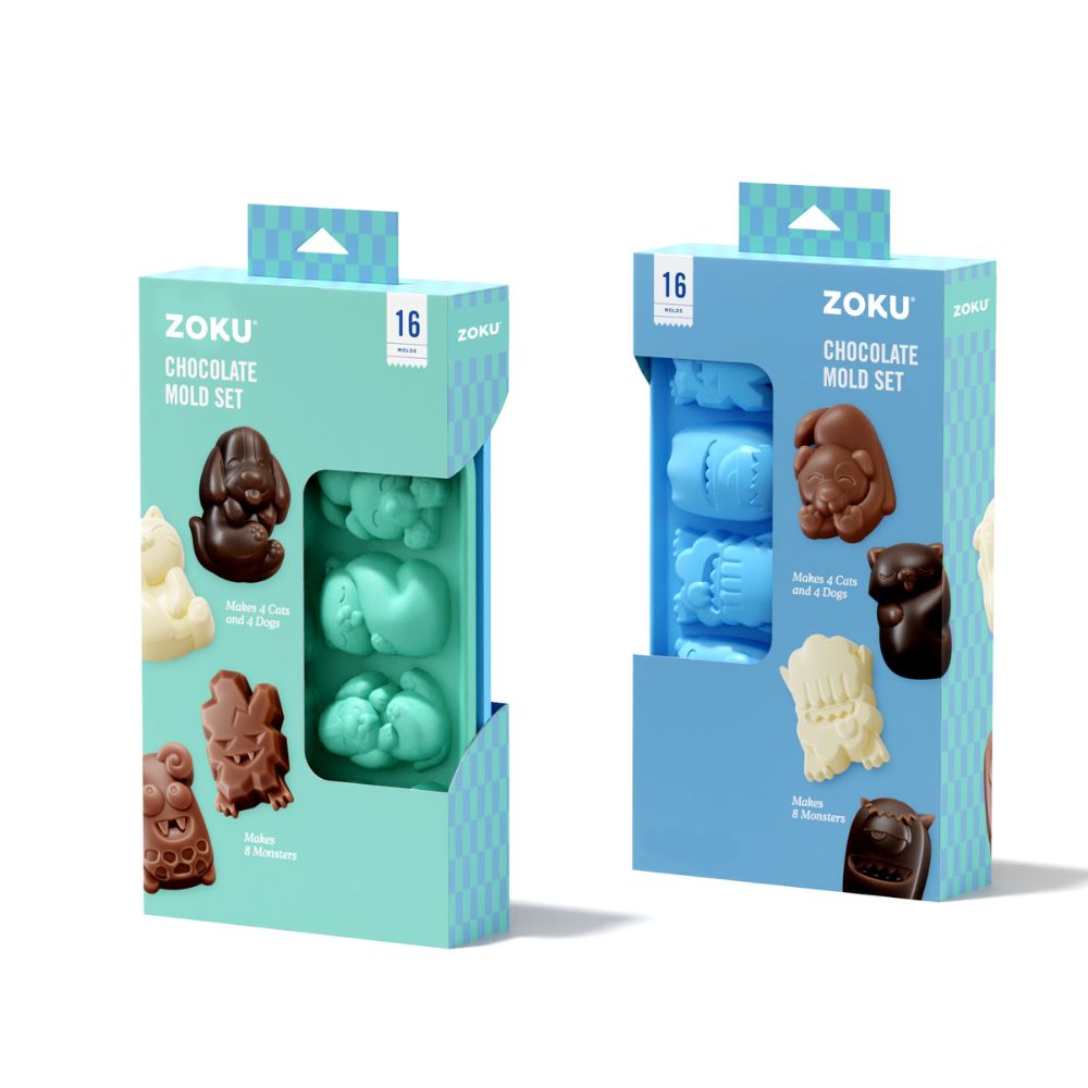 Zoku Chocolate Cat Dog & Monster Mold Set Of 2