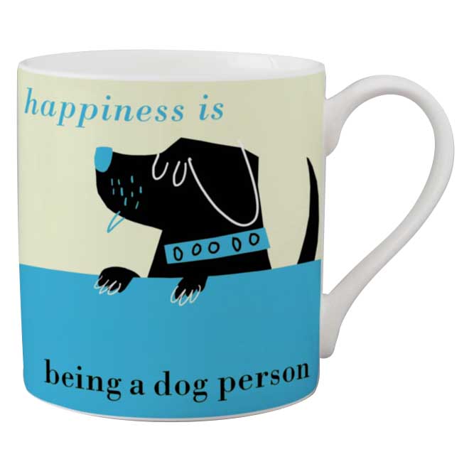repeat repeat Happiness Peeping Dog Bone China Mug