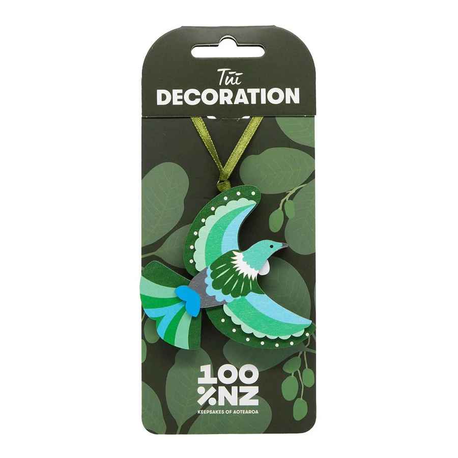 100% New Zealand Tui Wooden Decoration