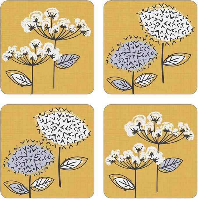 Cooksmart Retro Meadow Set Of 4 Coasters