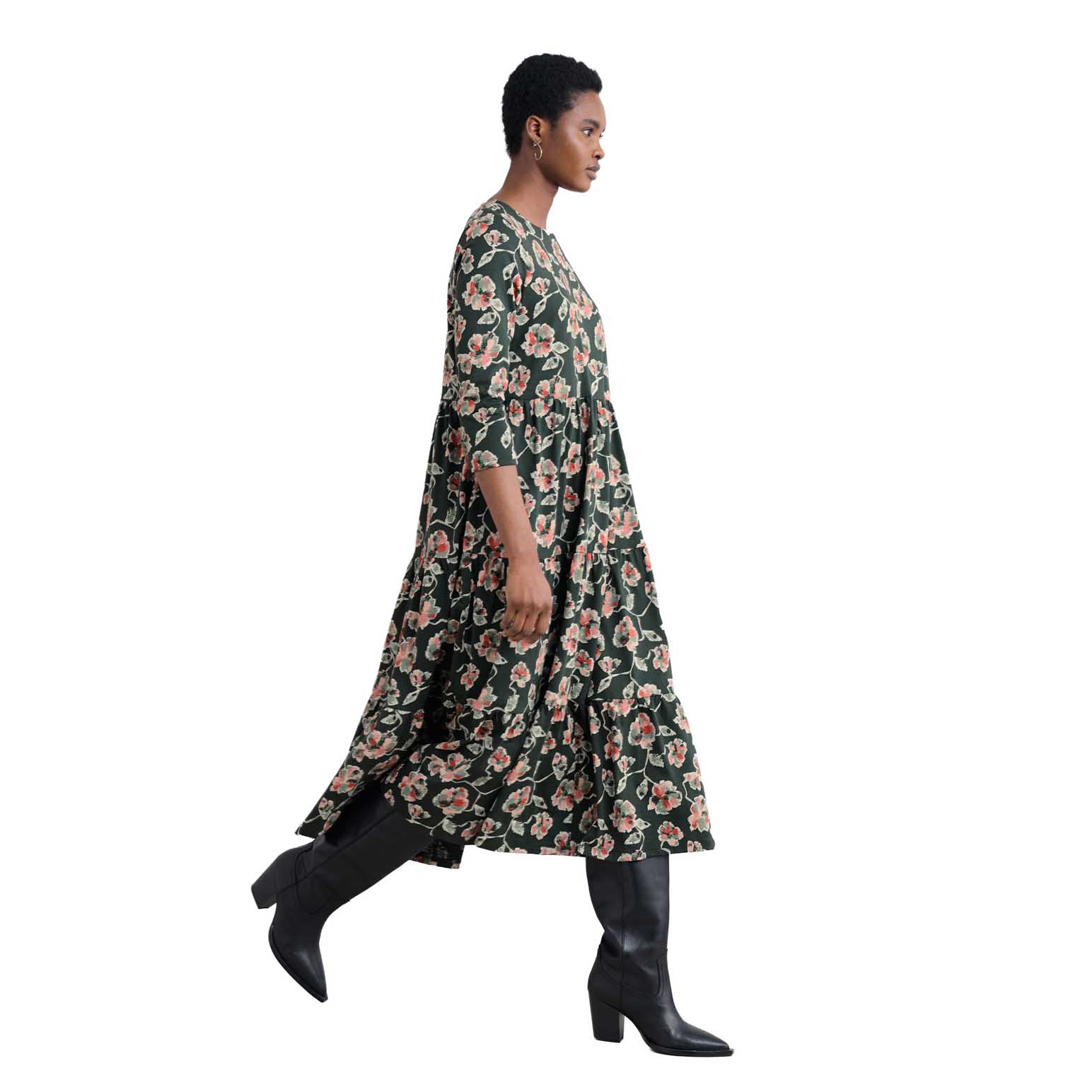 Seasalt Cornwall Line Strokes Dress Artist Camellia Coppice