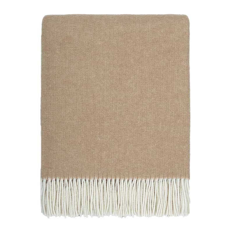 Baya Mosman 100% Merino Wool Throw 140x200cm - Sand