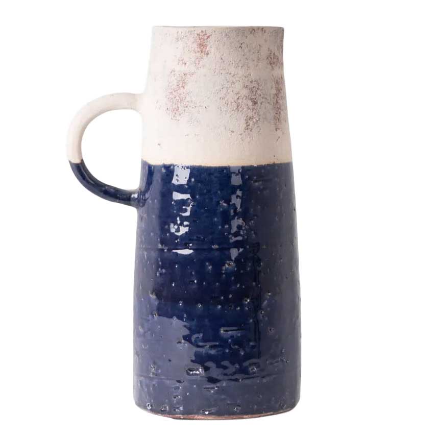 French Country Monte Terracotta Jug Dark Blue