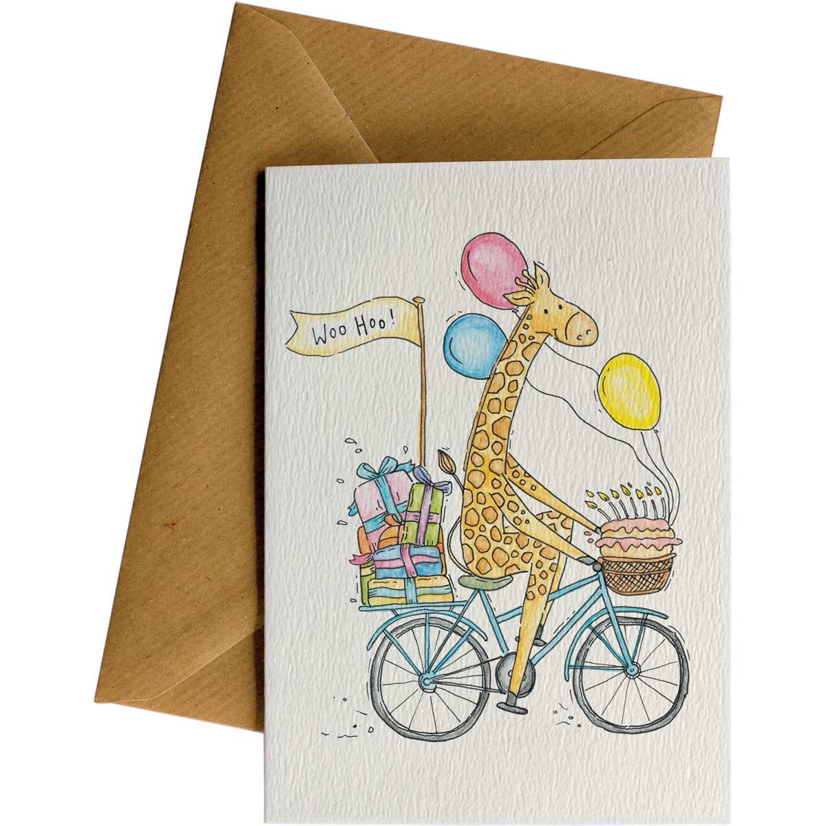 Little Difference Giraffe Party Bike Card