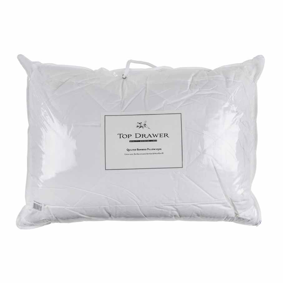 Top Drawer Bamboo Pillow 950g - Cotton Outer