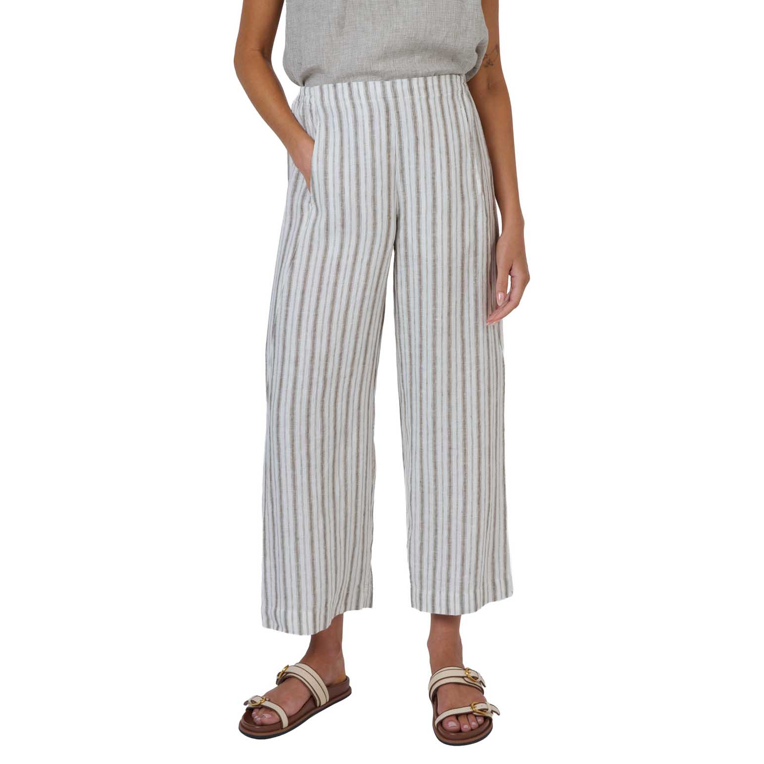 Naturals By O & J Travertine Linen Pants