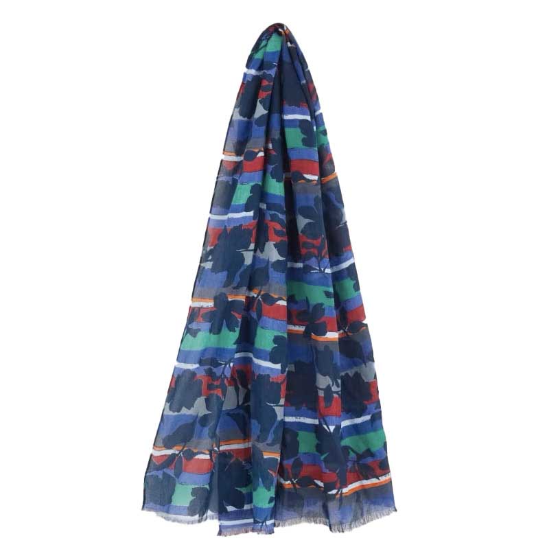 Seasalt Cornwall May Garland Scarf Camellia Stripe Ink