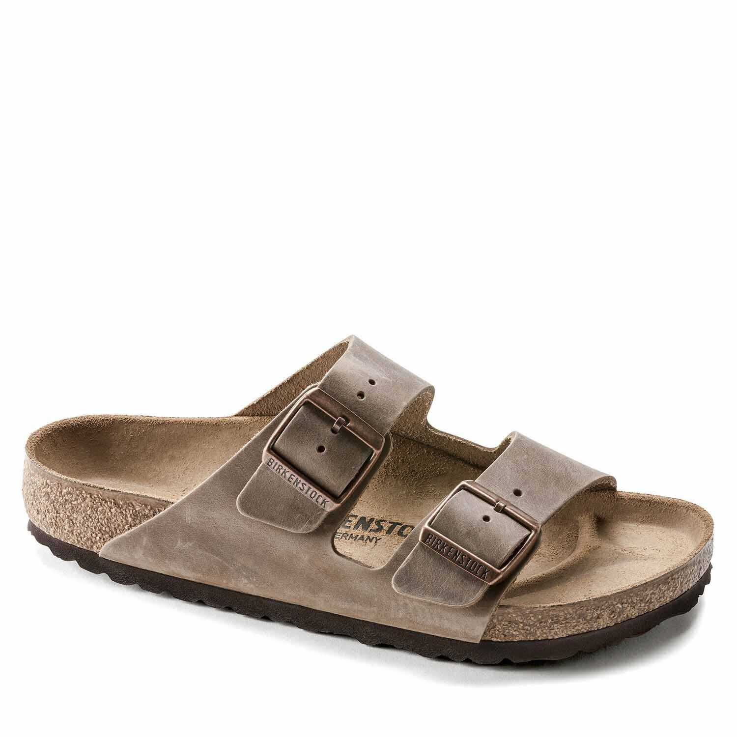Birkenstock Arizona Oiled Leather Tobacco Regular Width Sandal