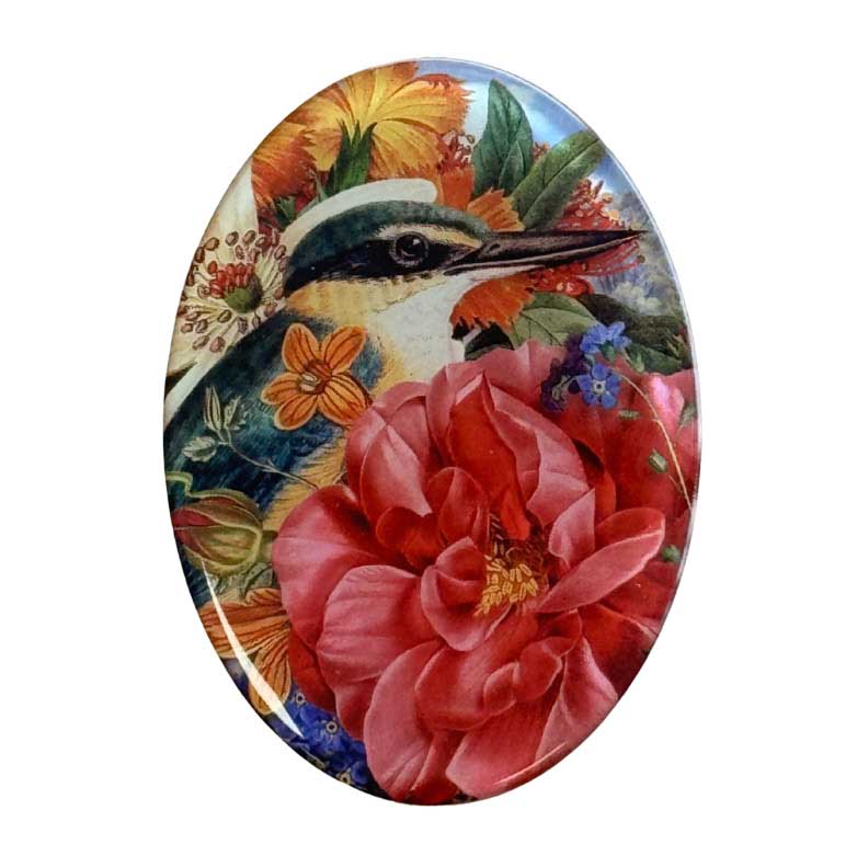 Tanya Wolfkamp Fridge Magnet - Vintage - Kingfisher